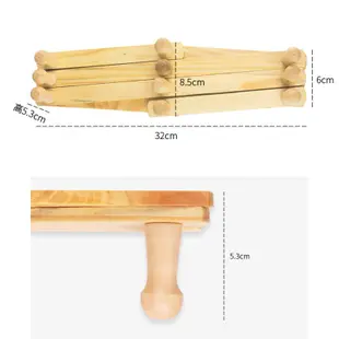 1個 可伸縮原木衣架 衣架可伸縮原木衣架 門后墻壁木質掛鉤衣帽鉤 原木制折疊菱形大號 時尚高級原木雙伸縮褲夾
