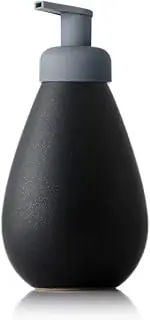 Home Hotel Foaming Hand Soap Bottle Ceramic Creative Fashion Lotion Bottle Packaging Pressure Bottle Ceramic Soap Dispenser White Refillable Soap Dispenser Soap Lotion Show(Black)