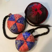 3 CHINESE HATS Oriental Asian Cap Ponytail Party Costume FREE SHIPPING