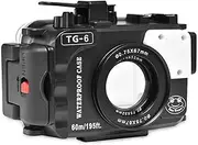 RAYWE Camera Waterproof Housing Diving Case Protective Shell Underwater 60m/195ft Replacement for Olympus TG-6 Camera