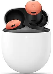 [Google] Pixel Buds Pro - Noise Canceling Earbuds - Up to 31 Hour Battery Life with Charging Case - Bluetooth Headphones - Compatible with Android - Coral