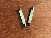 (2)WARM WHITE 41MM-LED FUSE LAMP/6.3V/ MR65-MR66-MR67- McIntosh Bulbs