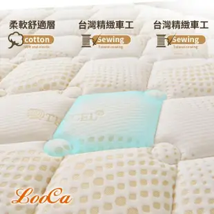 【LooCa】雲端抗菌天絲獨立筒床墊(雙人5尺-送天絲記憶枕x2)