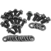 Aeroflow Small Block Chev Oil Pan Bolt Kit Std Gask 12 Point Black Sbc Aeroflow - AF37-2350