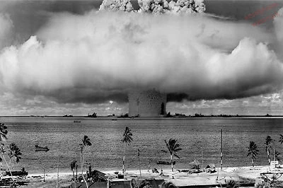 Atomic Bomb Bikini Atoll Mushroom Cloud Operation Crossroad 8x10 Photograph