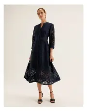 [REVIEW] Nostalgia Lace Shirtdress in Ink