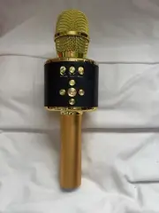 Bonaok Q37 Wireless Bluetooth Karaoke Microphone Portable Speaker Black/Gold USB