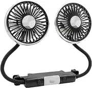 Stay Comfortable With Dual Fan Heads And Adjustable Wind Speed Levels Of Car Cooling Fan 12V Automotive Fan ABS