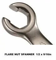 Kincrome FS1618 - Flare Nut Spanner 1/2 x 9/16"