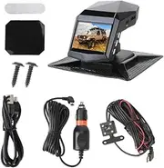 Dual Lens DVR Camera Car Dash Cam Video Recorder Rear View Monitor DashCam 2Inch Screen 1080P Wide Angle(B)