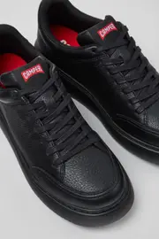 Runner K21 Black Leather Shoes for Women.