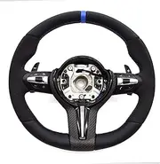 MultiFunctional Steering Wheel Assembly Compatible With BMW F30 F10 F20 F22/23/44/F32/F33/36 Leather Carbon Fiber(3 Series Blue)