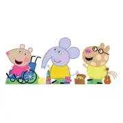 Mandy, Emily and Pedro Cardboard Cutouts Peppa Pig Multi Pack 5 Free Tabletops