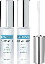 Bp Spicule Plumping Lip Shot Serum Balm with Hyaluronic Acid - 4ml | Instant Volume & Hydration for Fuller Lips (2pcs)