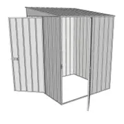 Build-a-Shed 1.5 x 1.5 x 2m Skillion Dual Hinged Door Shed - Zinc
