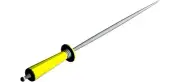 Phoenix 320mm Diamond Butcher's Chef's Sharpening Steel, Yellow.