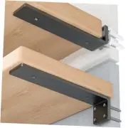 Heavy Duty Shelf Brackets 6-Inch, 6 Pack, Modern Black Matte Finish, 1/5"