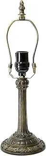 Tiffany Style Table Lamp Base Replacement Only, Pole Height 14 Inch Bronze Finished Resin Desk Lights Base for 6-8 Inch Tiffany Stained Glass Lampshade KeYJ