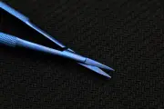 Titanium TC4 4.92" Micro Surgery Scissors Eyebrow Scissor Non Slip Handle MS-SH2