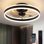 20'' Ceiling Fan With Light Wind Speed With Smart APP Remote 3 Colors Dimmable