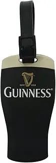 Guinness Signature Pint Black Rubber Luggage Tag - Baggage ID Card Holder