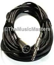 30ft 1/4" to XLR (M) Instrument Guitar Keyboard Amp Mixer Audio Cable Cord Wire