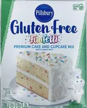 Pillsbury GLUTEN FREE CAKE & CUPCAKE With Candy Bits Baking Mix 17 oz Box