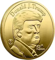 2024 Donald Trump Inauguration Challenge Coin 45th President Gold Plated Seal Presidential White House Commemorative Republican Gift Collectible