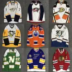 冰球服HOCKEY球衣NHL曲棍球JERSEY歐美復古街頭球衣嘻哈HIPHOP大尺碼T恤潮刺繡長袖街舞上衣