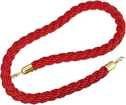 STOBOK 1pc Braided Safety Lanyard with Snap Hooks Bright Red Guardrail Rope for Bars Hotels Banks and Events Strong Load-Bearing Isolation Belt
