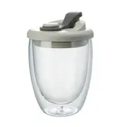 250ml/350ml/450ml Egg Shaped Double Walled Glass Mugs Thermal Coffee Mug Transparent Milk Cup Water Bottle with Lid