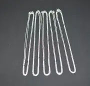 WHOLESALE 925 SOLID STERLING SILVER 5PC PLAIN CHAIN LOT-16 INCH e439