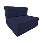 Lounger Folding Foam Mattress, Portable Sleepover Sofa Bed 6 x 32 x 80 Navy