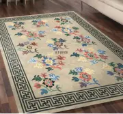 Oriental Hand Knotted Floral Rug 7x10 8x11 Livingroom Extra Large Area Rug 10x14