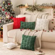 Christmas Tree Christmas Plush Pillowcase Jacquard Cushion Cover Sofa/Bed