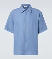 [Commas] Commas Linen bowling shirt UK 16 blue
