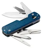 Brand New - Leatherman Free Series T4 Stainless Steel Multi Tool Navy Blue Colou
