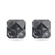 Swarovski Ortyx stud earrings Pyramid cut, Gray, Ruthenium plated -5613723 New