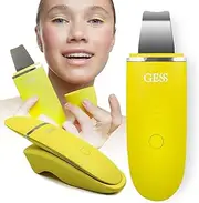GESS Exotic Ultrasonic Exfoliator 7 Modes, Lonic Skin Scrubber, Ultrasonic Facial Cleanser, Lonic Exfoliating Face, Skin Cleansing Device, Yellow