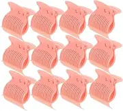 EXQUIMEUBLE 12pcs Heat Insulated Hot Curler Securing Clips Durable Curler Jaw Clamps for Safe Hair Styling for Perming and Coloring Hair Rollers Accessory
