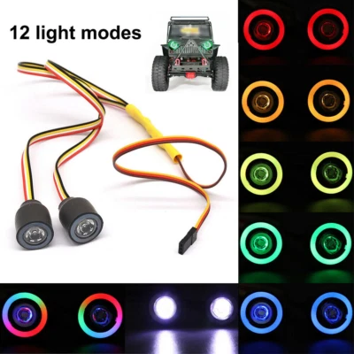 RC Car 2LED Lights Headlight For 1/10 RC Rock Crawler Axial SCX10 I II III D90