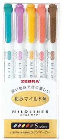 在飛比找PChome24h購物優惠-ZEBRA MildLiner WKT7-5C-RC 雙頭螢