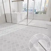 Thickened Bathroom Floor Stickers, Self-Adhesive Waterproof Kitchen Bathroom Floor Renovation Remodeling Carpet Stickers(I,60cmx5m)
