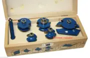 6Pc Roman Ogee Router Bit Raised Panel Back Cutters Rail & Stile 1/2" Bits Case