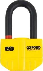 Oxford Boss 14mm, brake disk lock w. alarm , color: Black/Yellow , size: 14 mm
