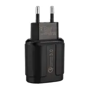 2PCS 18W QC3.0 Travel Wall Fast USB Charger For Xiaomi Mix 3 Pocophone F1 Oneplus 6T S9 Note 9 BLACK COLOR