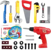 Kids Tool Set 20 PCS Toddler Tool Set with Toy Drill, Pretend Play Kids Toys