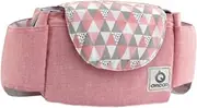 Vaguelly 1 PC Stroller Bag Diaper Bag Handbag Storage Organizer Durable Pushchair Bag Handbag Organizer Non- Slip Stroller Organizer Backpack Diaper Bags Pram Hanging Bag Nylon Pink