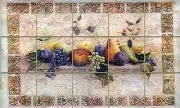 Kitchen Art Fruits Apples Grape Mural Ceramic Backsplash Tile #148