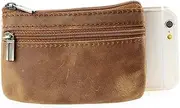 [VALICLUD] Keychain Wallet Square Coin Purse Mini Wallet Zippered Coin Holder Retro Style Purse
